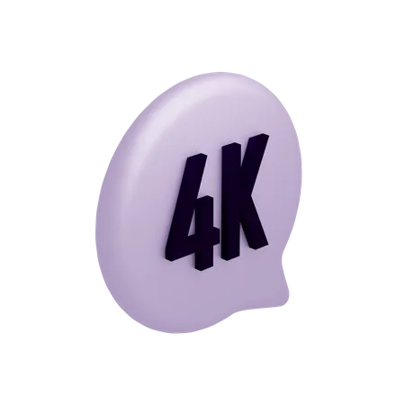 4 K Nachricht  3D Icon