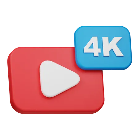 4K 비디오  3D Icon