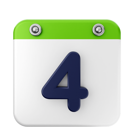 4. Kalender  3D Icon