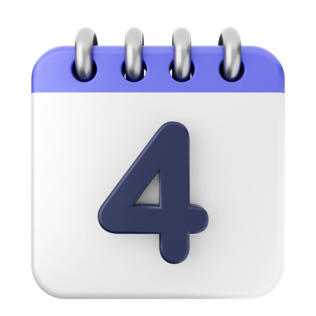 4. Kalender  3D Icon