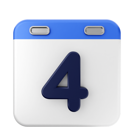 4. Kalender  3D Icon