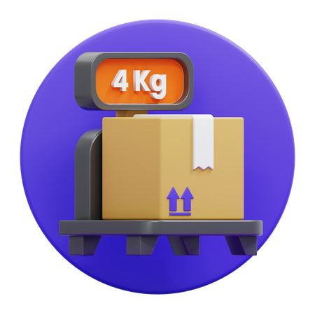 4 kg Gewicht  3D Icon