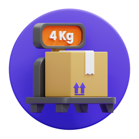 4 Kg Weight  3D Icon