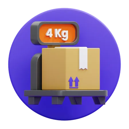 4 Kg Weight  3D Icon