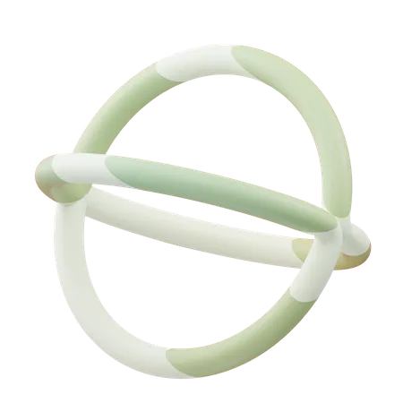 4 Line Sphere  3D Icon