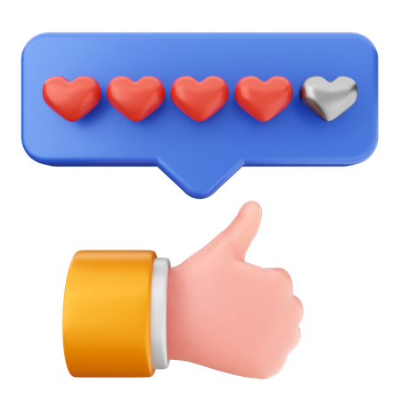 4 reseñas de buena calificación  3D Icon