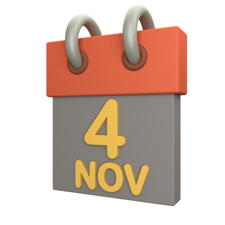 4. November  3D Icon