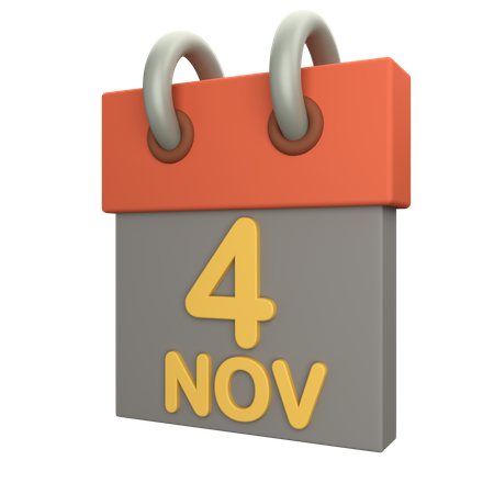 4 de noviembre  3D Icon