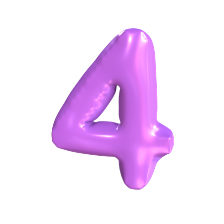 4 Number  3D Icon