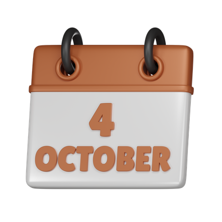 4 octobre  3D Icon