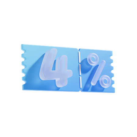 4 por cento  3D Icon