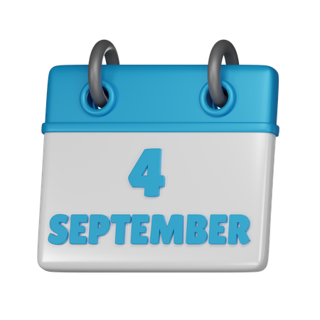 4 September  3D Icon