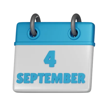 4 September  3D Icon