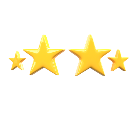 4 Star Rating  3D Icon