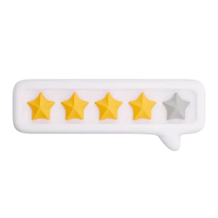 4 Star Rating  3D Icon