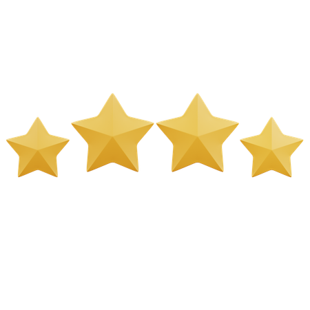 4 Stars  3D Icon