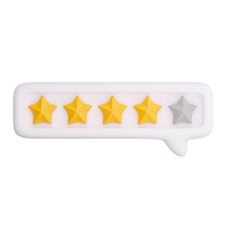 4 Sterne Bewertung  3D Icon