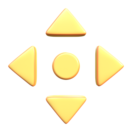 4 Way Arrow  3D Icon