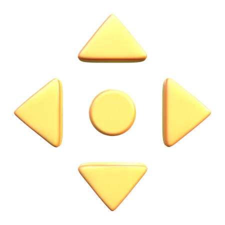 4 Way Arrow  3D Icon