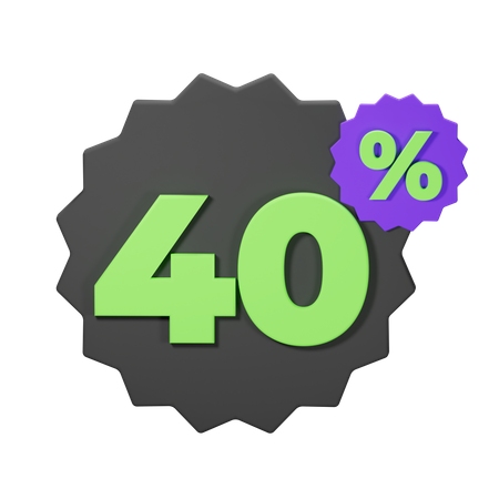40% de descuento  3D Icon