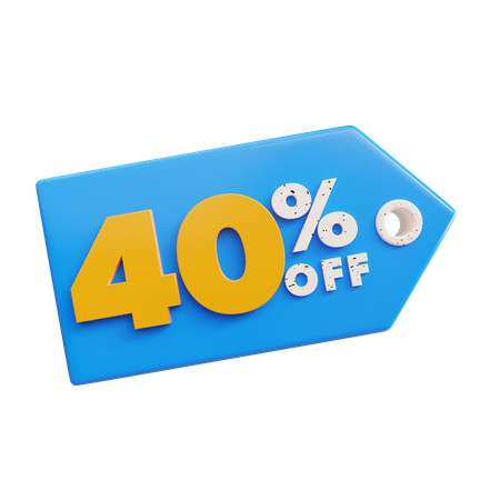 40% DE DESCONTO  3D Icon