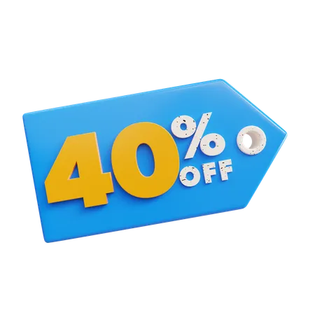 40% DE DESCONTO  3D Icon