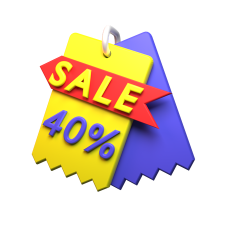 40% Discount  3D Icon