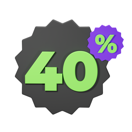 40% discount 3D Icon