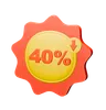 40% Discount Badge