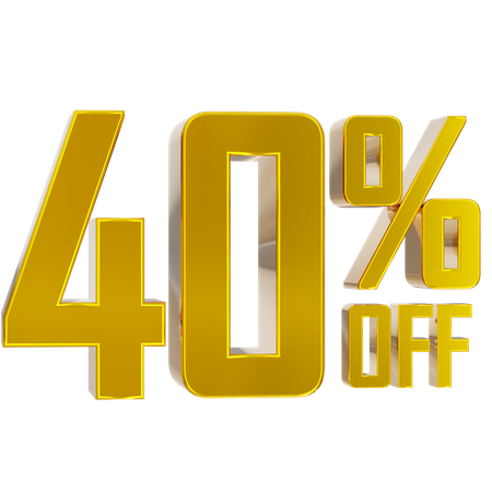 40 percent discount 3D Icon