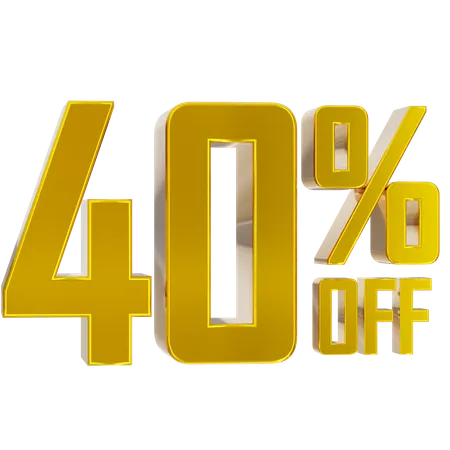 40 percent discount 3D Icon