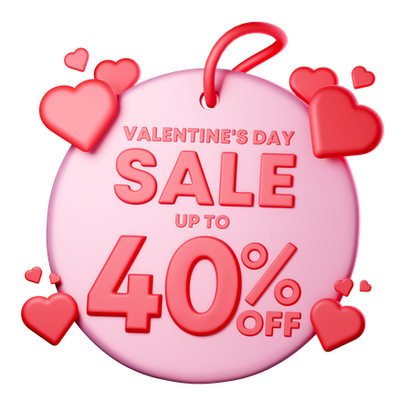 40 Percentage Discount  3D Icon