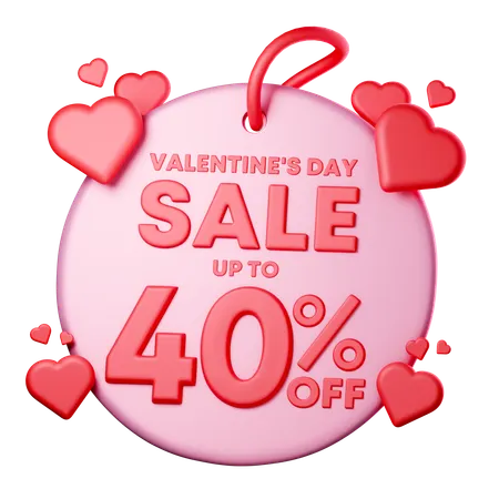 40 Percentage Discount  3D Icon