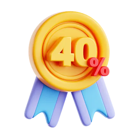 40 % de réduction  3D Icon