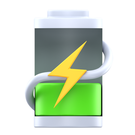 40% status battery charging  3D Icon