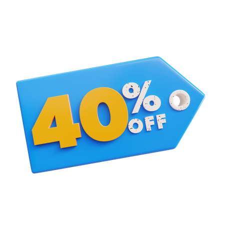 40% RABATT  3D Icon