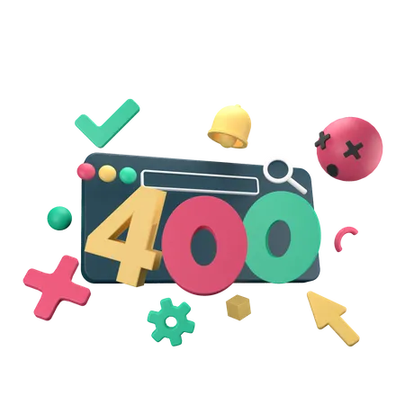 400 Fehler „Ungültige Anfrage“  3D Icon