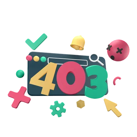 Erreur 403 interdite  3D Icon