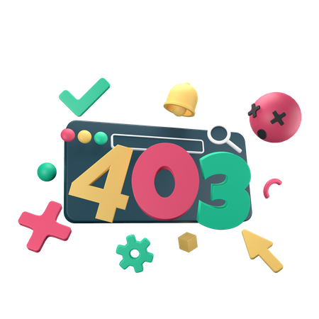 403 verbotener Fehler  3D Icon