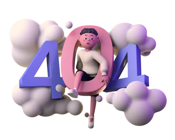 404 3D Illustration