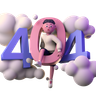 404 3d illustration