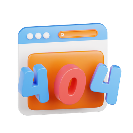404 エラー  3D Icon