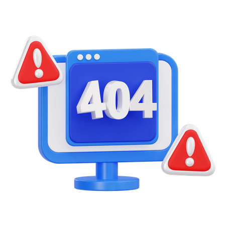 404 エラー  3D Icon