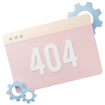 Aviso de página de erro 404  3D Icon