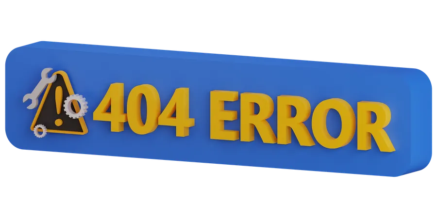 Bouton d'erreur 404  3D Icon