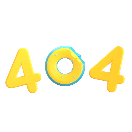 404 Donut  3D Icon