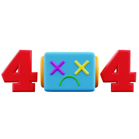 404 Eror Page Robot Theme  3D Icon