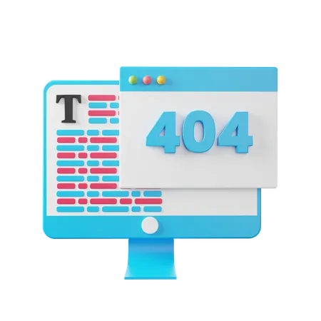 Erreur 404  3D Illustration