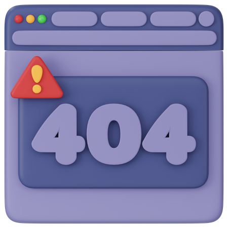 Alerte d'erreur 404  3D Icon