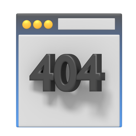 Erro 404  3D Icon